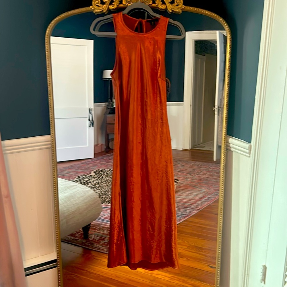 House of Harlow rust colored midi dress